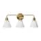 Hello Honey® Robert Stevenson Lighting Josie Metal 3-Light Vanity with Shades